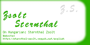 zsolt sternthal business card